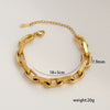 Stainless Steel Geometric Cuban Bracelet Electroplated Jewelry For Ladies And Unisex