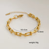 Stainless Steel Geometric Cuban Bracelet Electroplated Jewelry For Ladies And Unisex