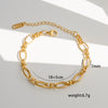 Stainless Steel Geometric Cuban Bracelet Electroplated Jewelry For Ladies And Unisex