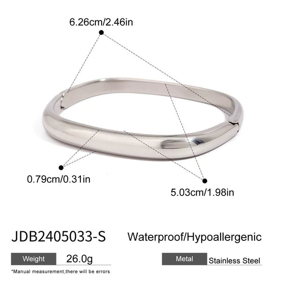 Stainless Steel Geometric Cuban Bracelet Electroplated Women's Light Luxury Highend Jewelry