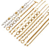 Stainless Steel Geometric Cuban Bracelet For Women With Electroplating