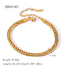 Stainless Steel Geometric Cuban Bracelet For Women With Electroplating