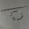 Stainless Steel Geometric Cuban Chain Bracelet For Men And Women Thick Ushaped Cross Link Design With Fine Polished Finish