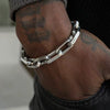 Stainless Steel Geometric Cuban Chain Bracelet For Men And Women Thick Ushaped Cross Link Design With Fine Polished Finish
