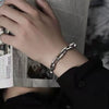 Stainless Steel Geometric Cuban Chain Bracelet For Men And Women Thick Ushaped Cross Link Design With Fine Polished Finish