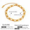 Stainless Steel Geometric Cuban Chain Electroplated Highend Jewelry Women's Bracelet
