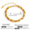 Stainless Steel Geometric Cuban Chain Electroplated Highend Jewelry Women's Bracelet