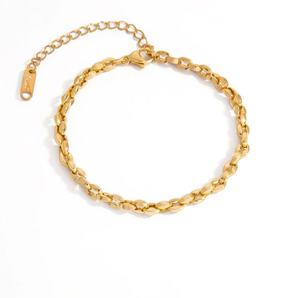 Stainless Steel Geometric Cuban Chain Electroplated Highend Jewelry Women's Bracelet