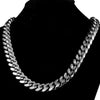 Stainless Steel Geometric Cuban Chain Necklace With Polishing And Electroplating Treatment For Men