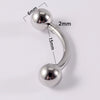 Stainless Steel Geometric Curved Rod Inner Tooth Ear Enlarged Earrings For Body Puncture