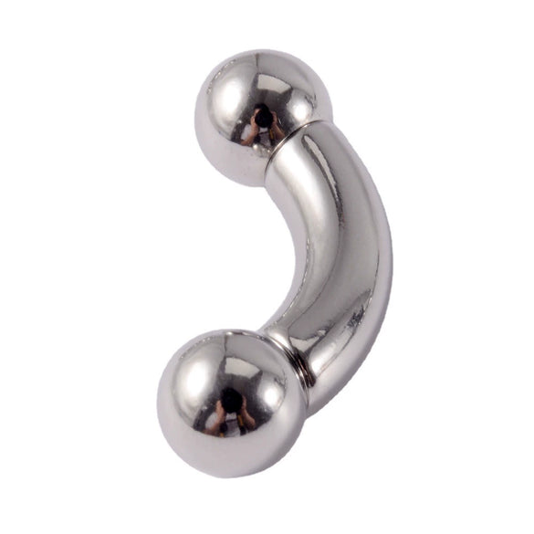 Stainless Steel Geometric Curved Rod Inner Tooth Ear Enlarged Earrings For Body Puncture