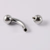 Stainless Steel Geometric Curved Rod Inner Tooth Ear Enlarged Earrings For Body Puncture