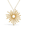 Stainless Steel Geometric Cut Out Pendant Necklace For Women Electroplated O Word Chain