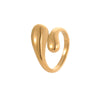 Stainless Steel Geometric Cut Out Water Drop Hug Ring Electroplated Light Luxury Style For Women