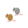 Stainless Steel Geometric Cylindrical Stud Earrings Jewelry Accessories With Electroplating