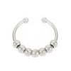 Stainless Steel Geometric Decompression Anxiety Bead Ring Electroplated Unisex Rotatable