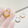 Stainless Steel Geometric Decompression Anxiety Bead Ring Electroplated Unisex Rotatable