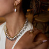Stainless Steel Geometric Design Electroplated Women's Necklace Jewelry