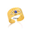 Stainless Steel Geometric Devil's Eye Electroplated Fashion Ring