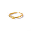 Stainless Steel Geometric Devil's Eye Electroplated Fashion Ring