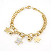 Stainless Steel Geometric Diamond Electroplated Fashion Unisex Bracelet