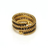 316L Stainless Steel Geometric Diamond Multilayer Opening Adjustable Women's Ring