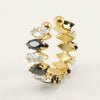 316L Stainless Steel Geometric Diamond Ring For Women Fashion Jewelry