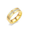 Stainless Steel Geometric Diamond Ring Simple Fashion Couple Band Unisex Jewelry