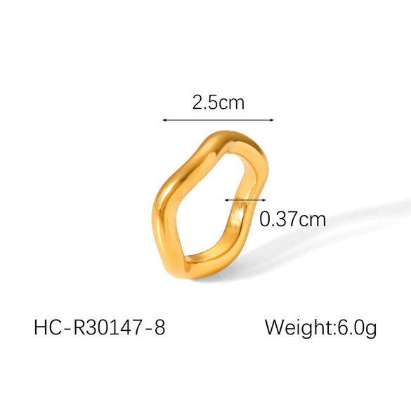 Stainless Steel Geometric Diamondencrusted Stacking Rings For Women