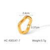 Stainless Steel Geometric Diamondencrusted Stacking Rings For Women