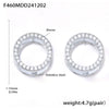 316L Stainless Steel Geometric Doublesided Pvd Gold Plated Electroplated Circle Earrings For Women