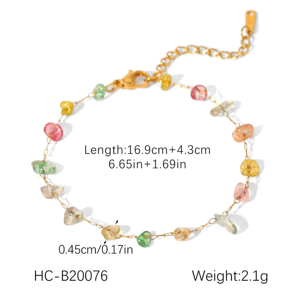 Stainless Steel Geometric Dripping Oil Style Women's Bracelet