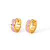 Stainless Steel Geometric Dripping Oil Women's Earrings