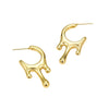 Stainless Steel Geometric Drop Earrings Vacuum Plated 18K Gold For Women