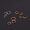 Stainless Steel Geometric Ear Buckle Cartilage Earrings Electroplated Unisex Fashion Jewelry Piercing Earrings