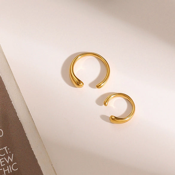 Stainless Steel Geometric Ear Clip Electroplated Women's Earrings