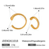 Stainless Steel Geometric Ear Clip Electroplated Women's Earrings