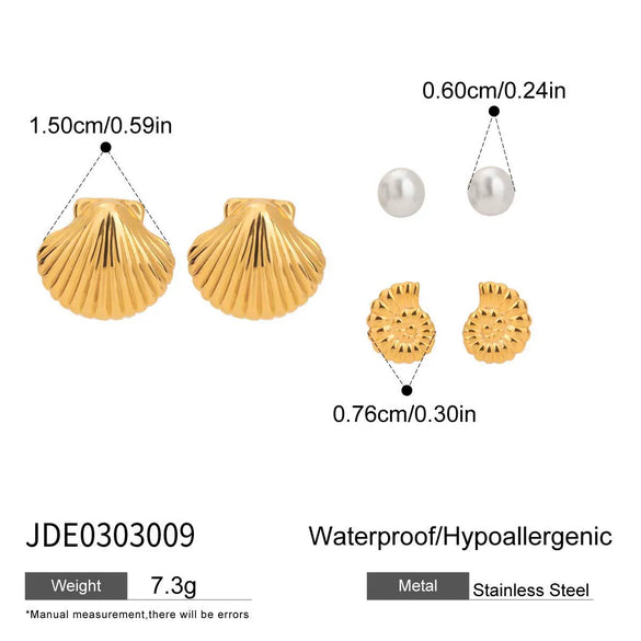 Stainless Steel Geometric Earrings Electroplated For Women Light Luxury Highend Jewelry