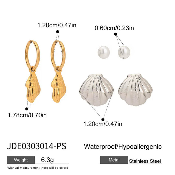 Stainless Steel Geometric Earrings Electroplated For Women Light Luxury Highend Jewelry