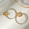 Stainless Steel Geometric Earrings Electroplated For Women