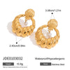 Stainless Steel Geometric Earrings Electroplated For Women
