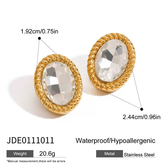 Stainless Steel Geometric Earrings Electroplated For Women