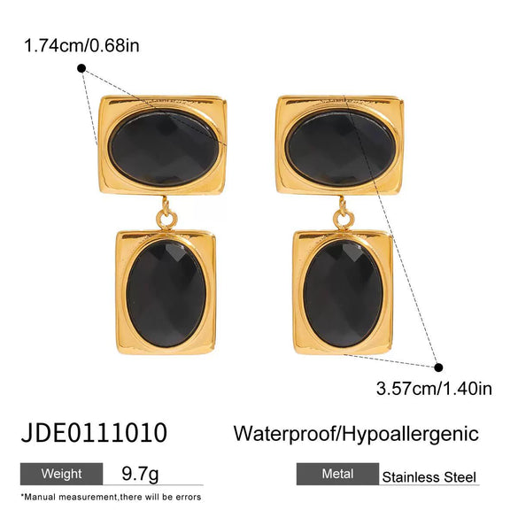 Stainless Steel Geometric Earrings Electroplated For Women
