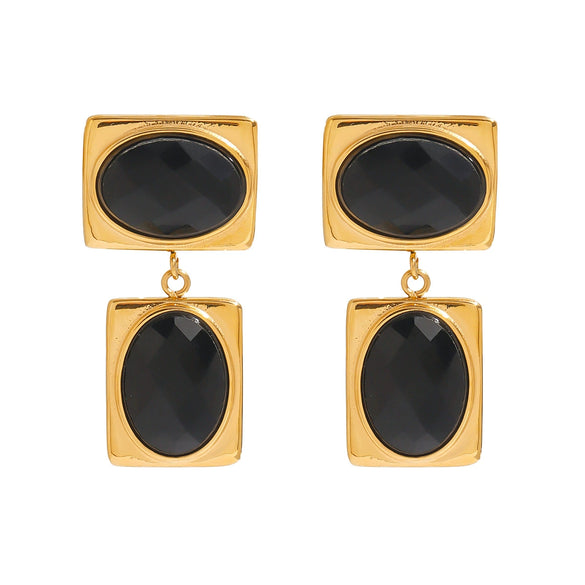 Stainless Steel Geometric Earrings Electroplated For Women