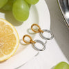 Stainless Steel Geometric Earrings Electroplated Light Luxury Highend Niche Design For Women