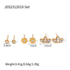 Stainless Steel Geometric Earrings Electroplated Minimalist Design For Women