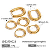 Stainless Steel Geometric Earrings Electroplated Minimalist Design For Women