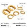 Stainless Steel Geometric Earrings Electroplated Minimalist Design For Women