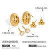 Stainless Steel Geometric Earrings Electroplated Minimalist Design For Women