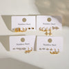 Stainless Steel Geometric Earrings Electroplated Minimalist Design For Women